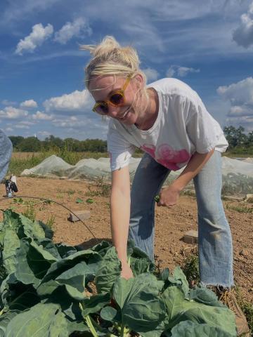 Apprentice Audrey in the field